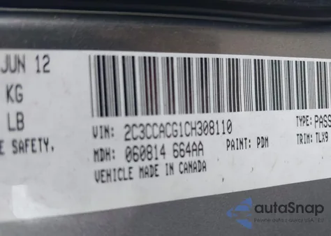 2012 Chrysler 300 Limited from USA, damaged, VIN 2C3CCACG1CH308110